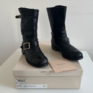 Jimmy Choo Paris edition Fur lined Boots 9.5